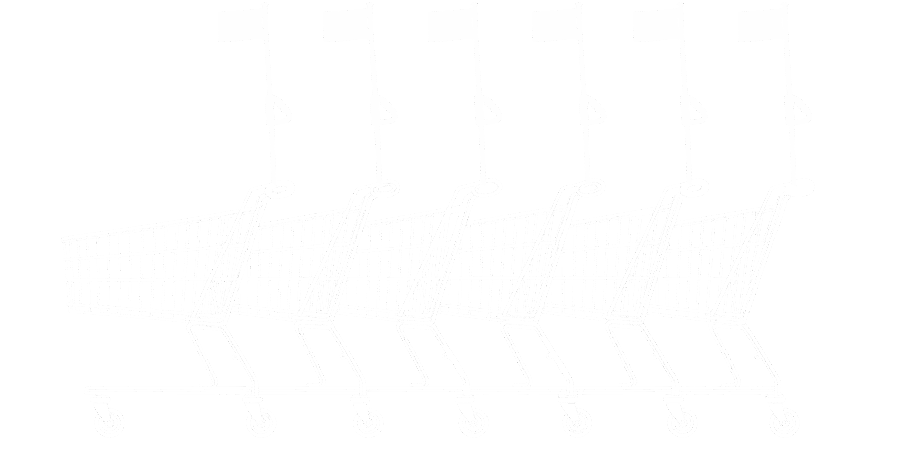 Wózki AVANT MINI 20 ustawione w rzędzie